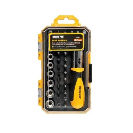Seturi si accesorii pentru gaurit si insurubat - Set varfuri, biti, cap tubular cu surubelnita, 37 buc, 25 mm, Strend Pro