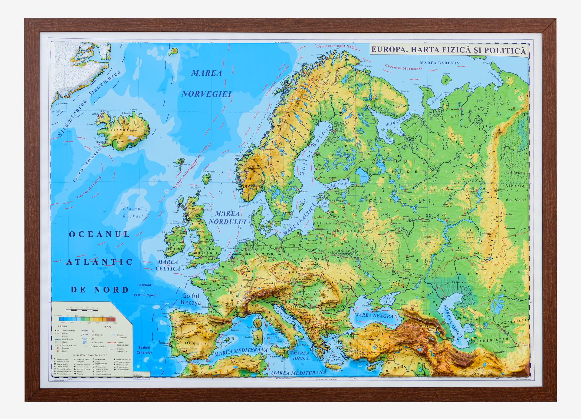 Harta Fizica Si Politica Eurodidactica Europa 3d 1000 X 700 Mm Emag Ro
