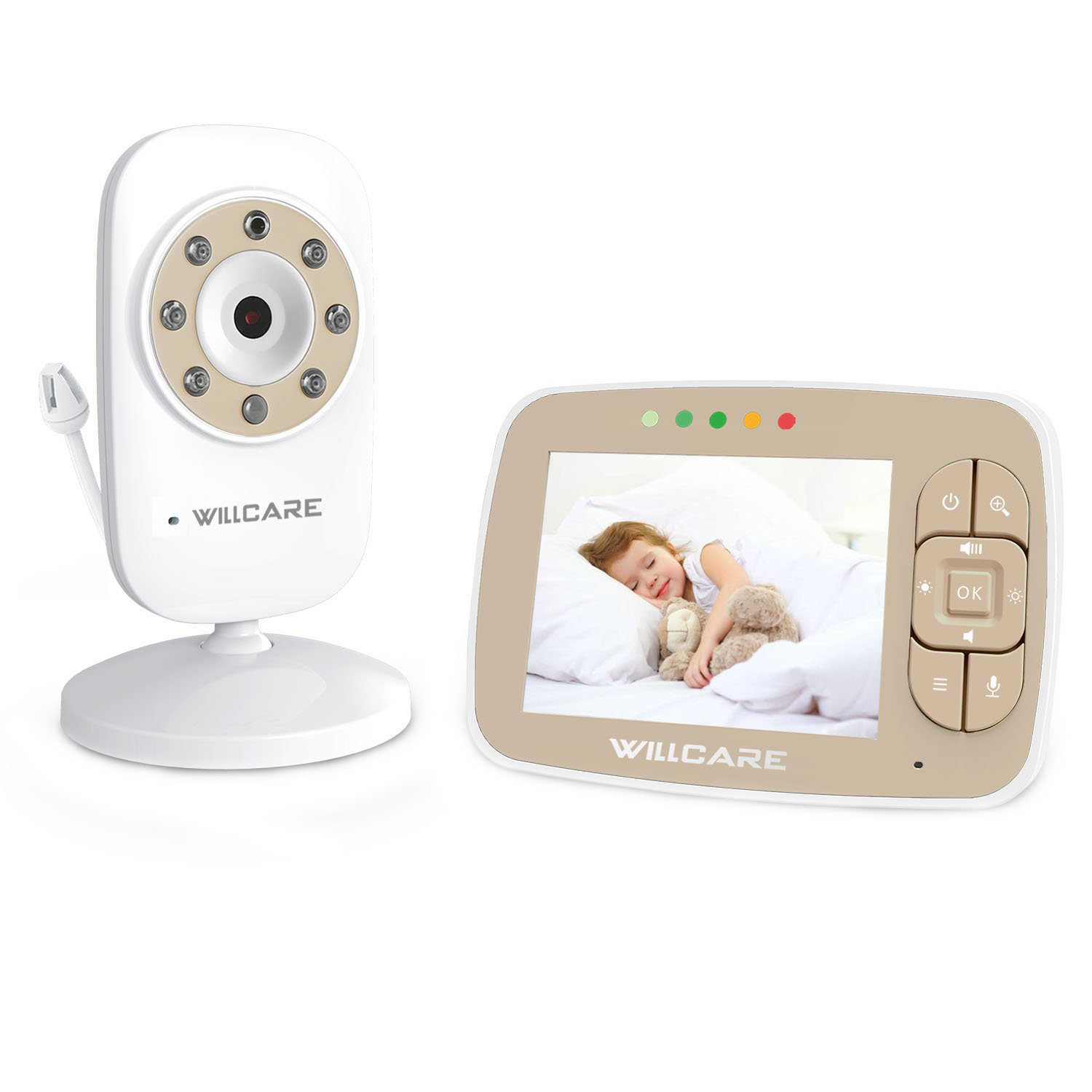 Monitor Video pentru bebelusi SI-WIlLCARE, night vision, TFT 3,5",alarma temperatura,300 m ,360⁰ [1]