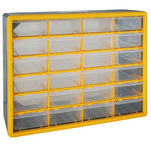 Organizatoare si cutii scule - Organizator accesorii Strend Pro SBx3045-C, 24 sertare, 50x16x39 cm, maxim 28 kg