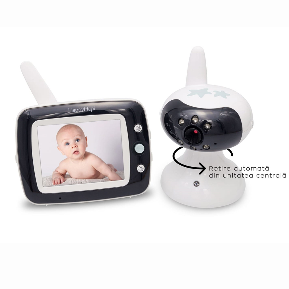 Baby Monitor Smart SI-LiveSmart SM55, WI-FI, Rotire 360⁰, Talk-Back, Activare Vocala, Cantece Leagan incorporate, Alb/Negru [1]