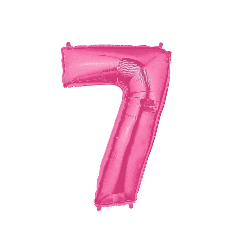 Black Friday - Balon folie cifra 7 roz 100cm