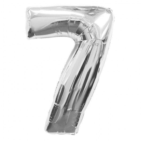 Balon folie cifra 7 argintiu / silver 100cm [2]