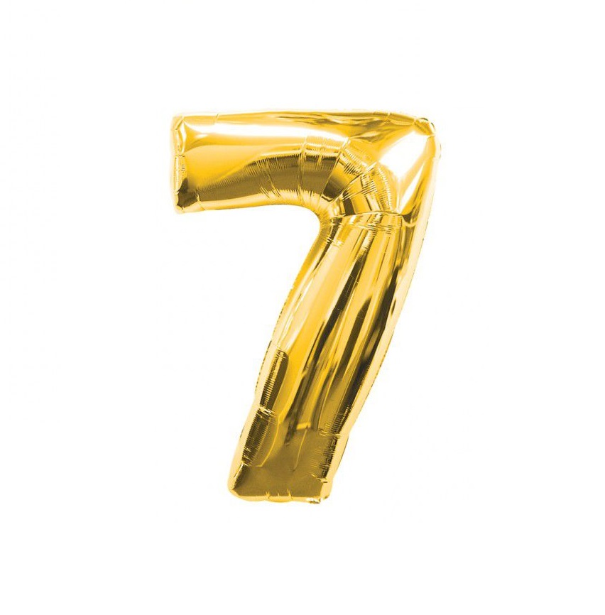Black Friday - Balon folie cifra 7 auriu / gold 100cm