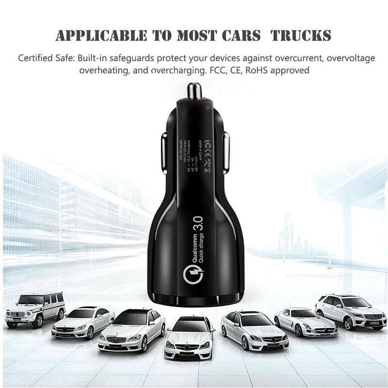 incarcator usb auto pentru telefon sau tableta cu incarcare rapida