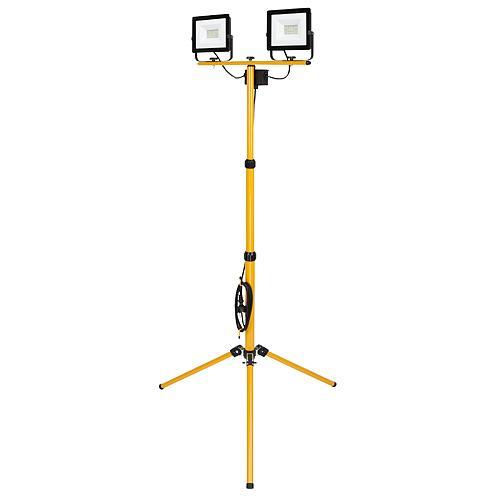 Produse EmagMarketplace - Trepied cu 2 proiectoare cu LED 2x20W, 1600 lm, cablu alimentare 2.5 m, IP65