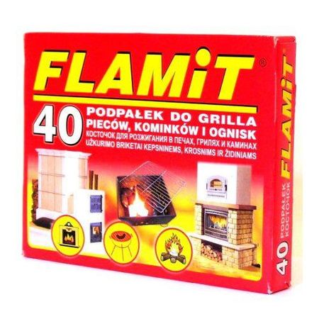 Ustensile gratar - Pastile pentru aprins focul Flamit 40 buc/cutie