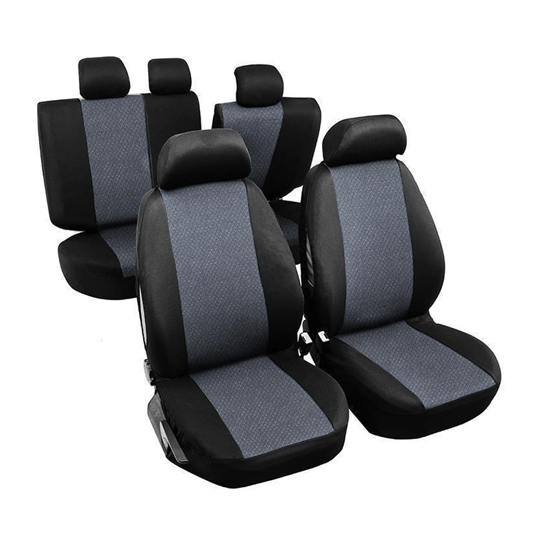 accurately trim Repellent Set huse scaune auto Ford Fiesta, Bancheta Rabatabila, Material Textil,  Negru/Gri, 9 piese - eMAG.ro