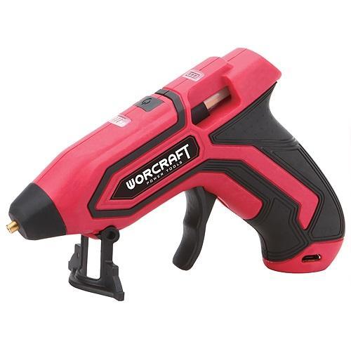 Pistoale de lipit - Pistol de lipit cu baton silicon, 7 mm, cu acumulator 1.5Ah, Worcraft