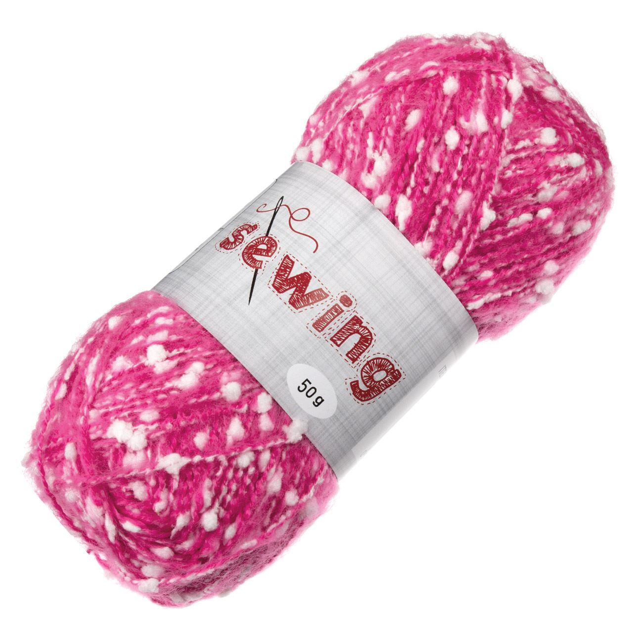 View the Internet shake wide Fir tricotat, Zola®, roz cu buline albe, 50 gr - eMAG.ro