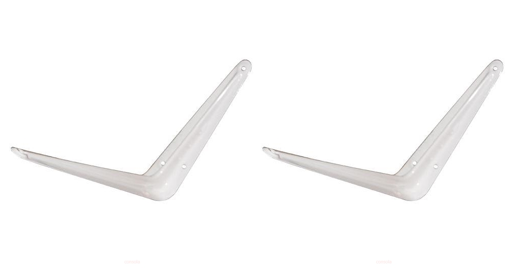 Feronerie si accesorii mobila - Set 2 bucati suport pentru raft tip consola SGTT 250x300x45 mm, culoare alba