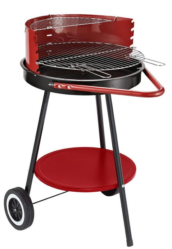 Gratare gradina - Gratar gradina portabil cu roti si grill cromat SGTT BBQ