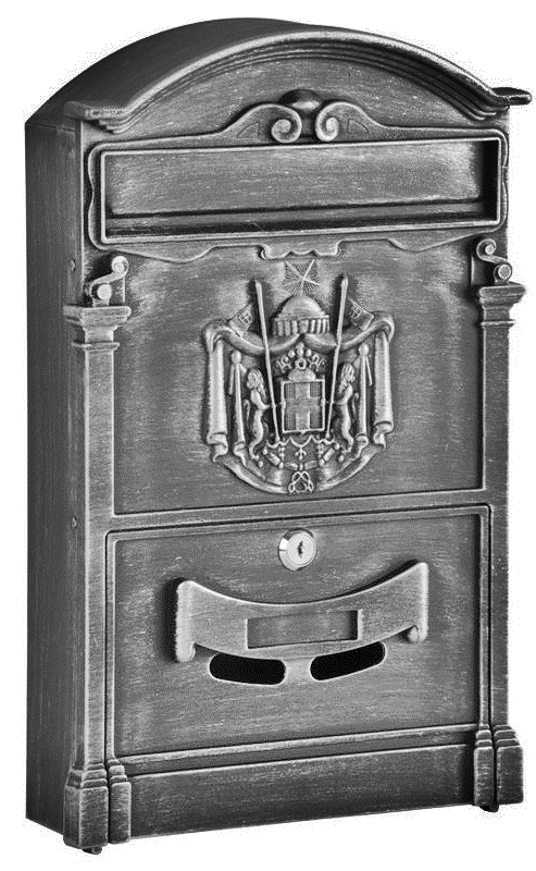 Cutii postale - Cutie postala Antique Silver 410x255x90 mm