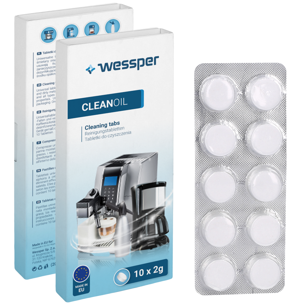 Pastilles de nettoyage Wessper CleanOil pour machine à café