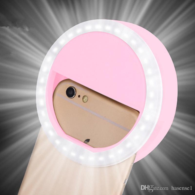 lampa led ring selfie roz