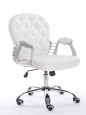 Scaun De Birou Din Piele Ecologica Modern Tapitat Design Ergonomic Alb Emag Ro