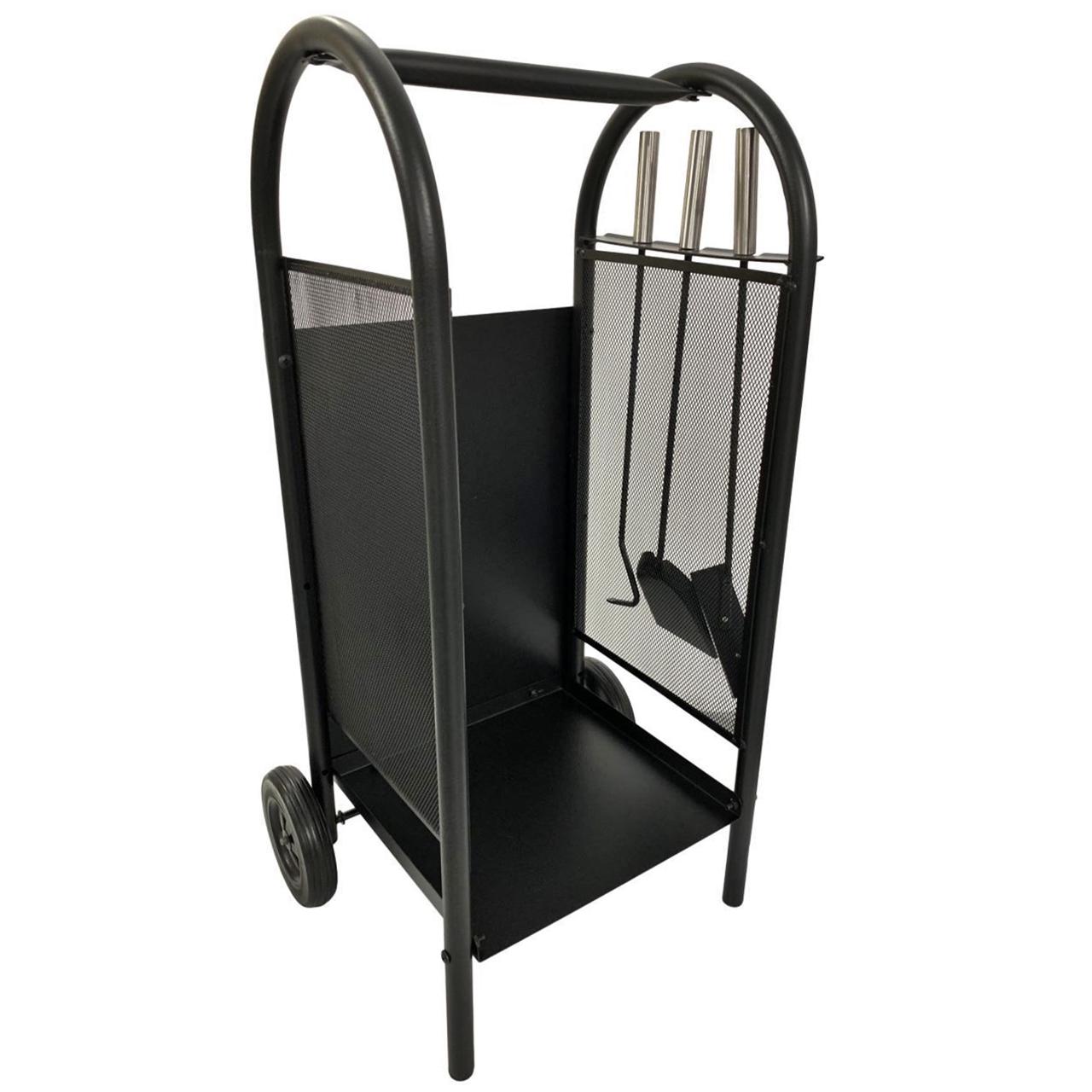 Suport cu roti pentru lemne + 3 accesorii pentru sobe si seminee [2]
