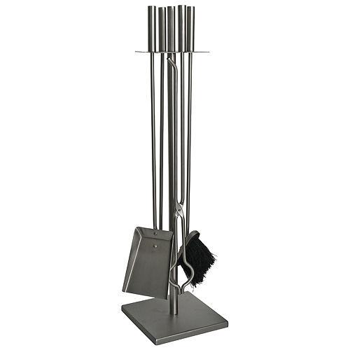 Accesorii sobe si seminee - Set stativ cu 4 unelte pentru semineu, 80 cm, negru mat