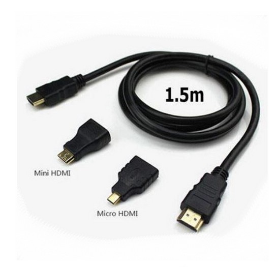 Pretty different century HDMI 3 In 1 Cablu Adapter Pentru Mobile Phone Pc Tv HDMI To Mini Micro HDMI  - saiconcept