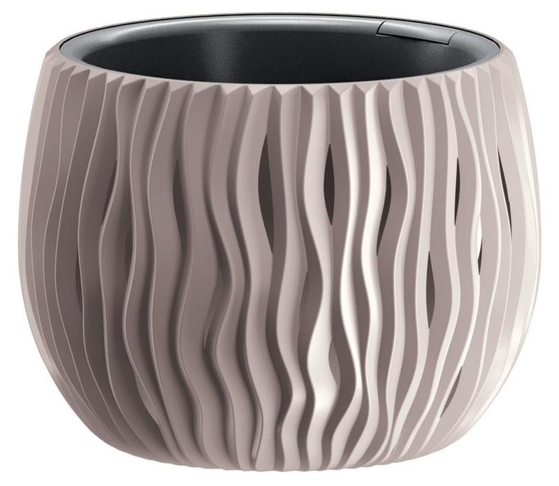 Ghivece si suporturi - Ghiveci flori Bowl 240,diametru 160mm,inaltime 170 mm,bej/mocca