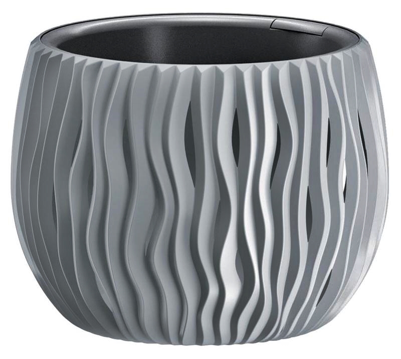 Ghivece si suporturi - Ghiveci flori Bowl 240,diametru 160mm,inaltime 170 mm,gri