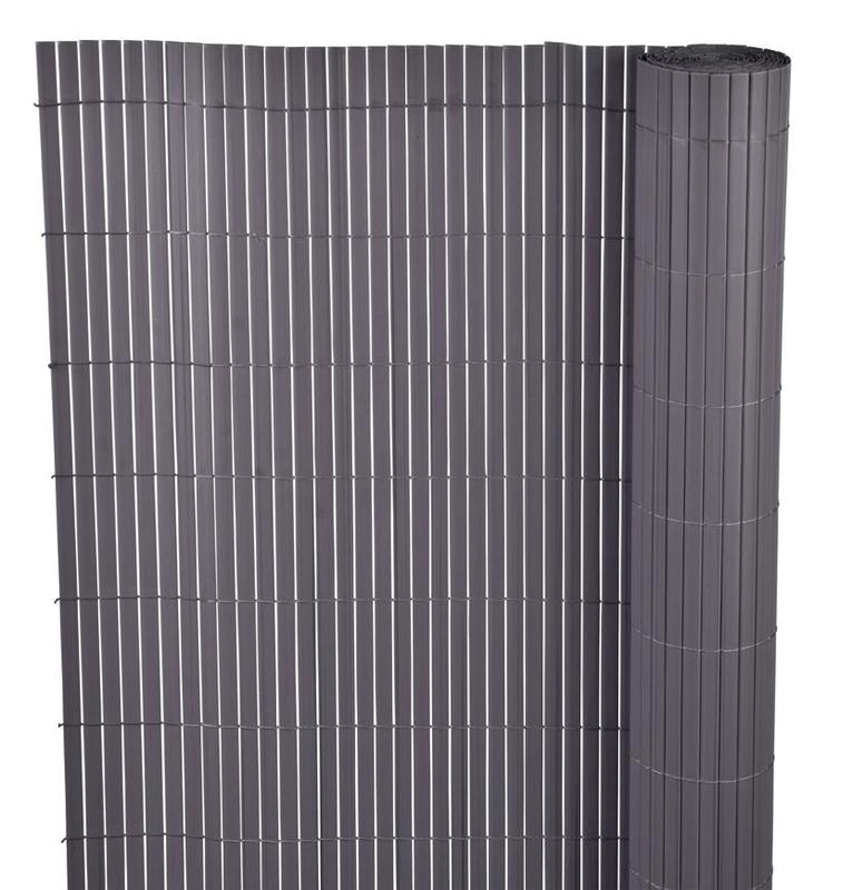 Panouri, garduri si accesorii - Gard,paravan din PVC,gri 1,5x3m,1300g/m2,rezistent la UV