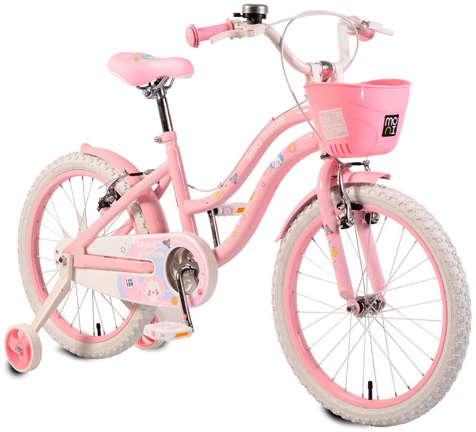 Duchess On the verge Memory Bicicleta pentru fetite 20" roz, cu roti ajutatoare si cosulet frontal -  eMAG.ro