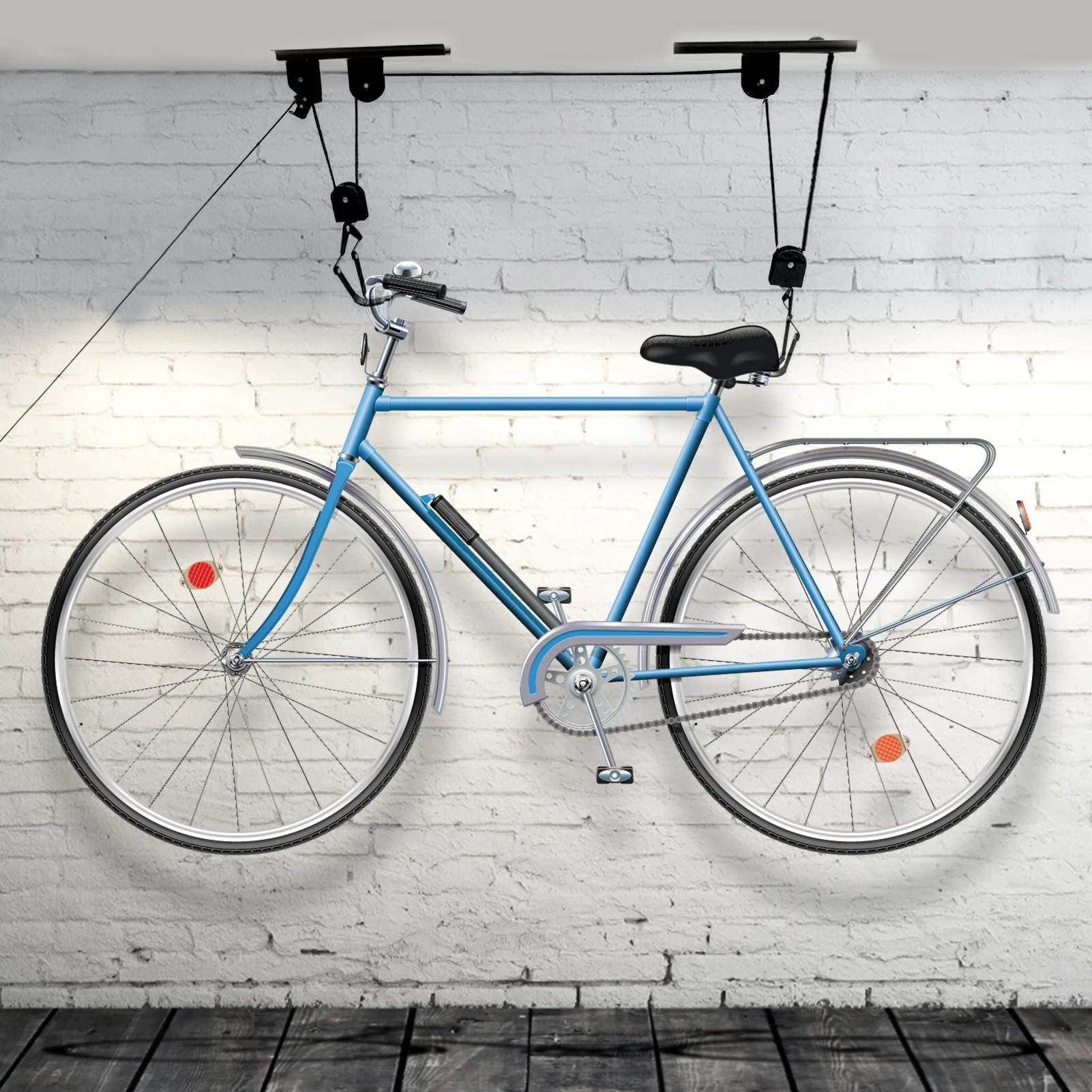 Tackle Intestines obvious Suport bicicleta, ProCart, suspendare pe tavan, cu scripete, prindere  carlige, universal - eMAG.ro
