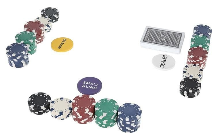 Set de Poker cu 300 de jetoane Include 2 seturi de carti 5 zaruri servieta de aluminiu [8]