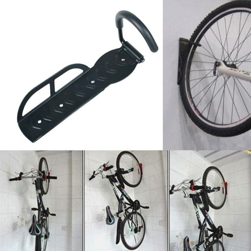 Suport bicicleta de perete depozitare prindere carlig din otel maxim 25 kg  accesorii incluse 1buc [4]