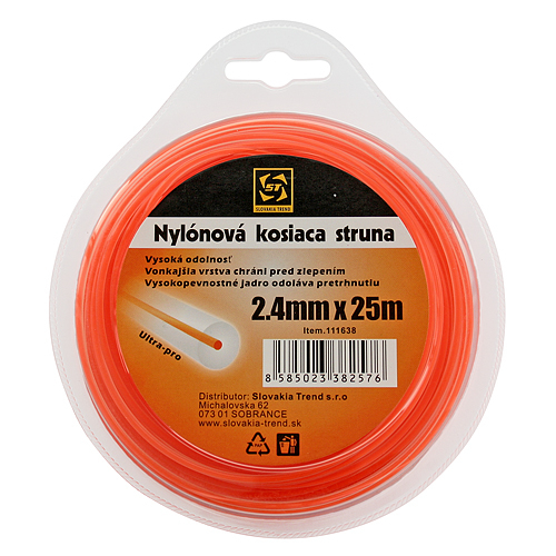 Consumabile masini gradinarit - Fir trimmer/motocoasa DualCut 2.4 mm,rotund,lungime 25m