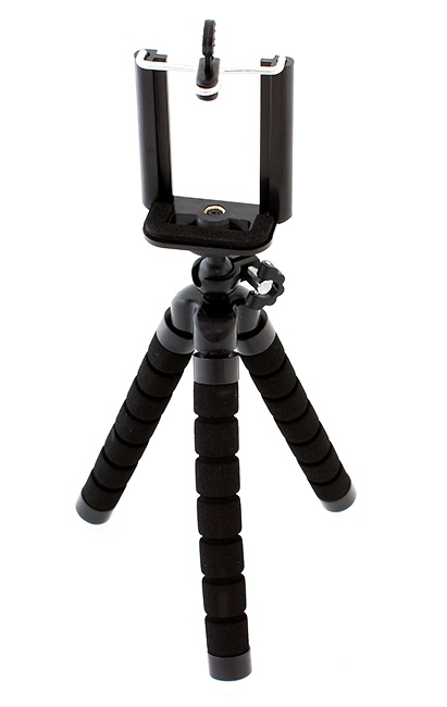 Suport Telefon Trepied Pentru Birou Tripod Selfie stick inaltime 26 cm negru [0]