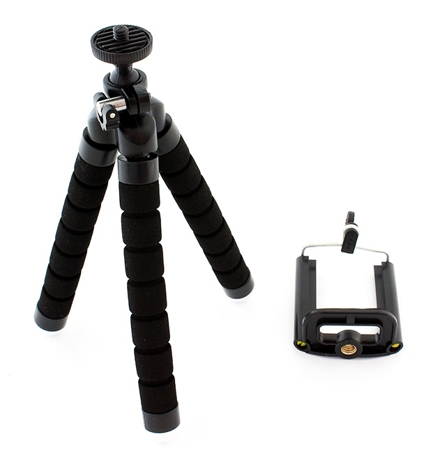 Suport Telefon Trepied Pentru Birou Tripod Selfie stick inaltime 26 cm negru [2]