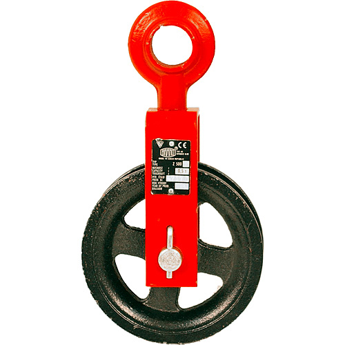Accesorii echipamente pentru transport si ridicat - Scripete cu roata pentru ridicat si inel prindere 0.5t, Brano