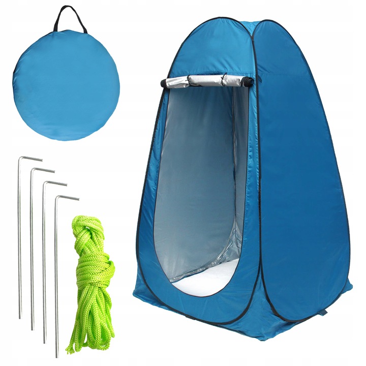 Cort  tip cabina dus camping toaleta garderoba  albastru dimensiune 110x 190 cm [0]