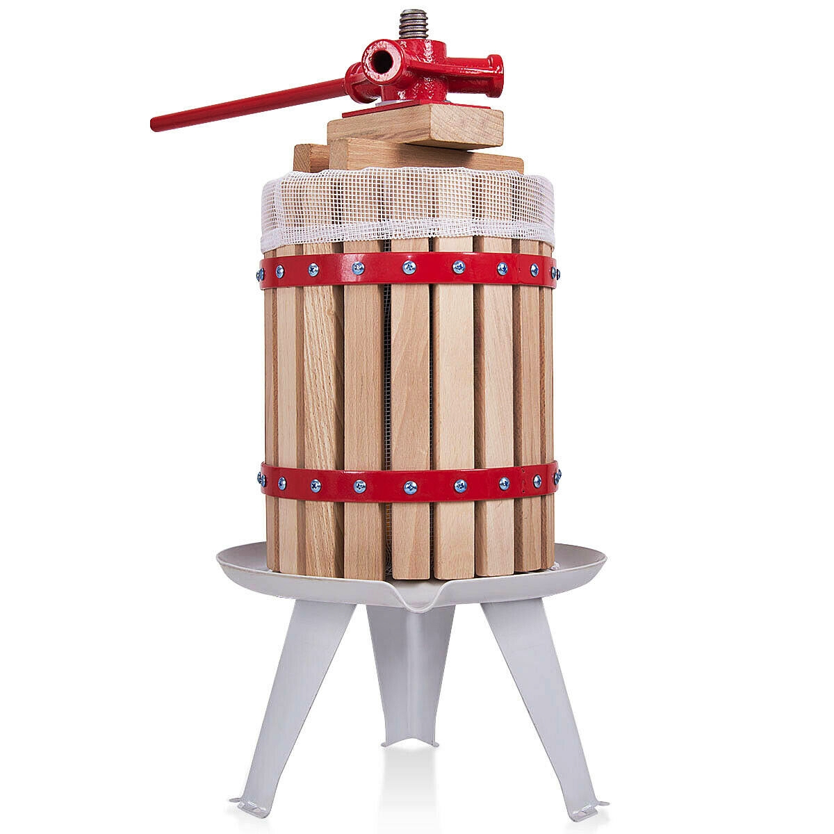 Produse vinificatie - Presa teasc pentru stors struguri 6 litri din lemn de stejar
