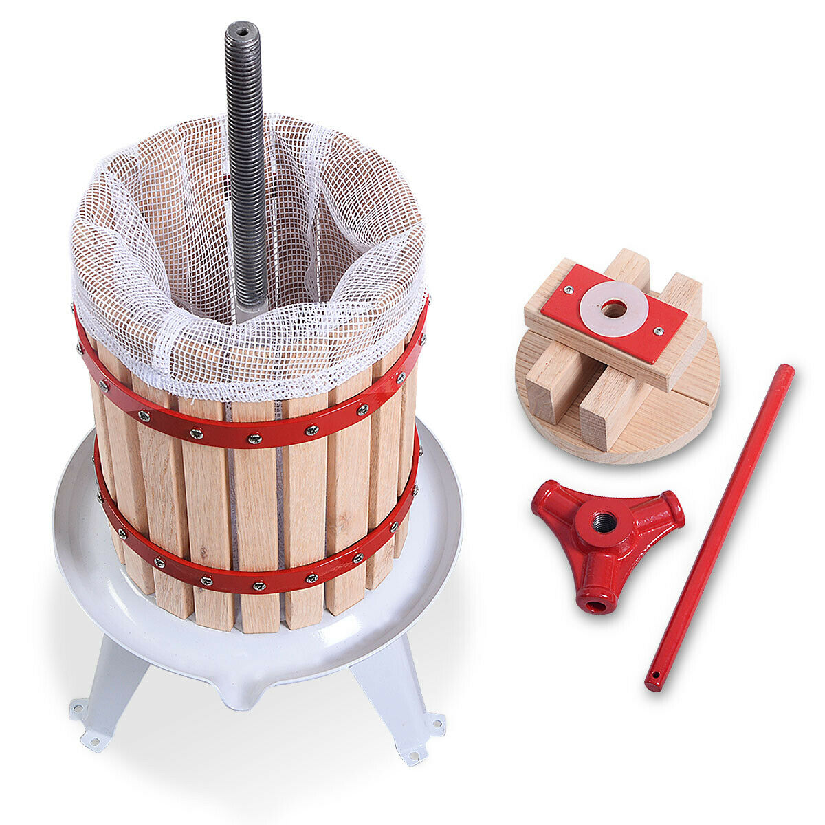 Presa teasc pentru stors struguri 6 litri din lemn de stejar [2]