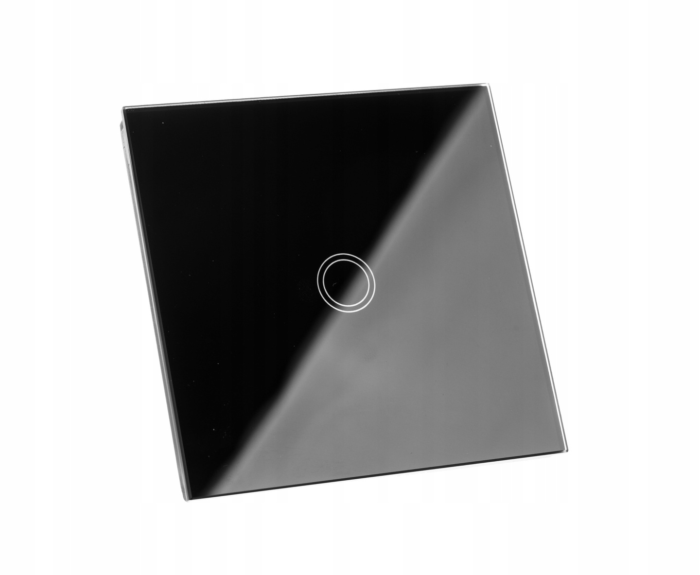 Intrerupator Single touch, Iso Trade, Sticla, 8.6 x 8.6 x 3.3 cm,negru [0]