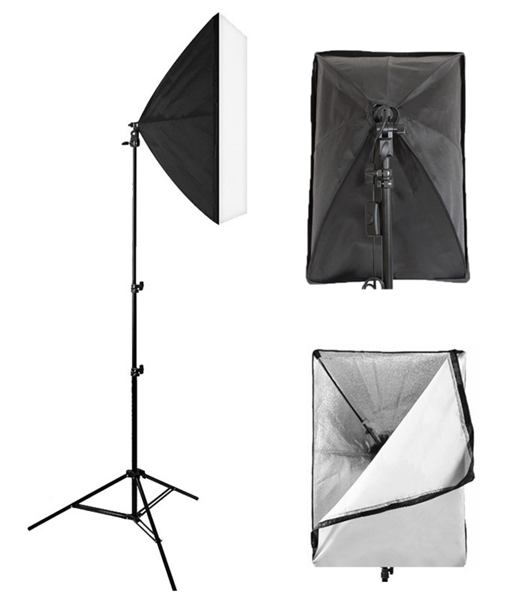 Kit Lumina Continua Softbox 70x50cm pentru Studio Foto cu 1 filtru difuzie si  Suport Trepied Reglabil 78-230cm [7]