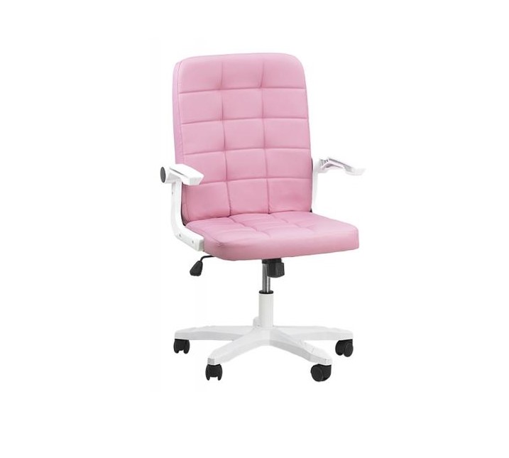 Scaun birou pentru copii AIX©, piele ecologica, brate rotativ 360 grade,ajustabil pe inaltime, balans, roz -