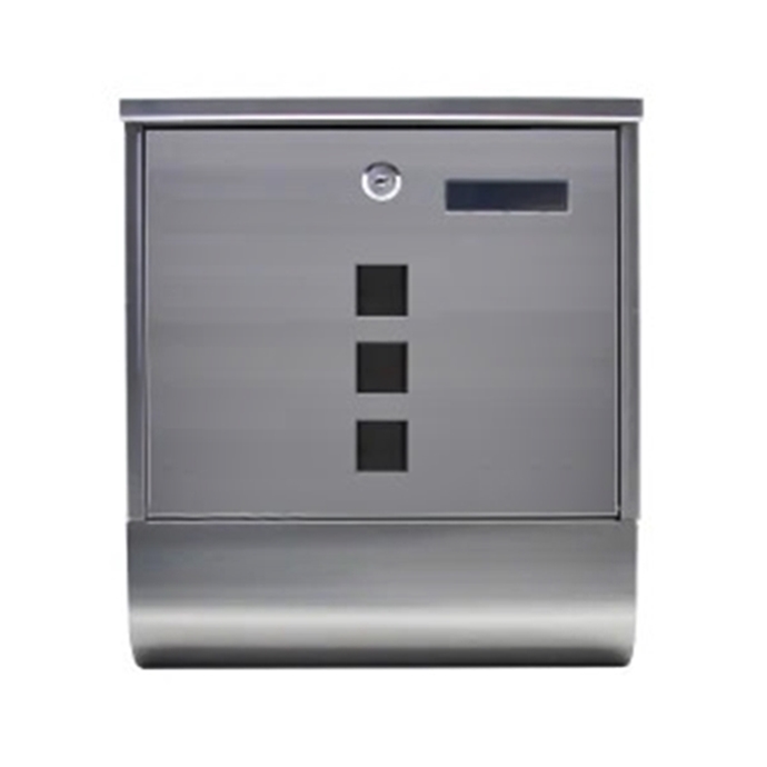 Cutii postale - Cutie postala SGTT MSG din otel inoxidabil 34x31x10 cm cu suport ziar