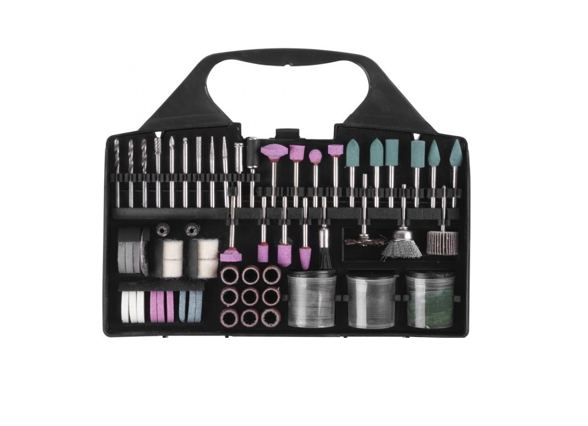 Produse EmagMarketplace - Set accesorii pentru slefuire si polizare,116 buc in cutie transport plastic