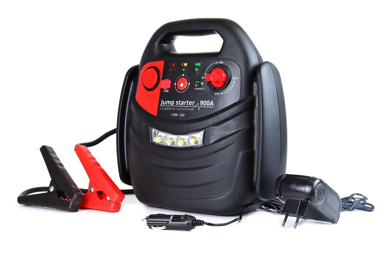 Redresoare auto - Robot pornire cu 4 functii, max 900 A, jumpstarter, powerbank, compresor si lanterna