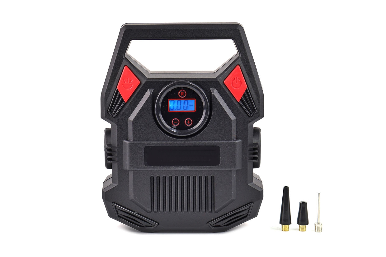 Compresoare auto - Compresor auto portabil cu manonetru digital si lanterna LED, alimentare 12 V
