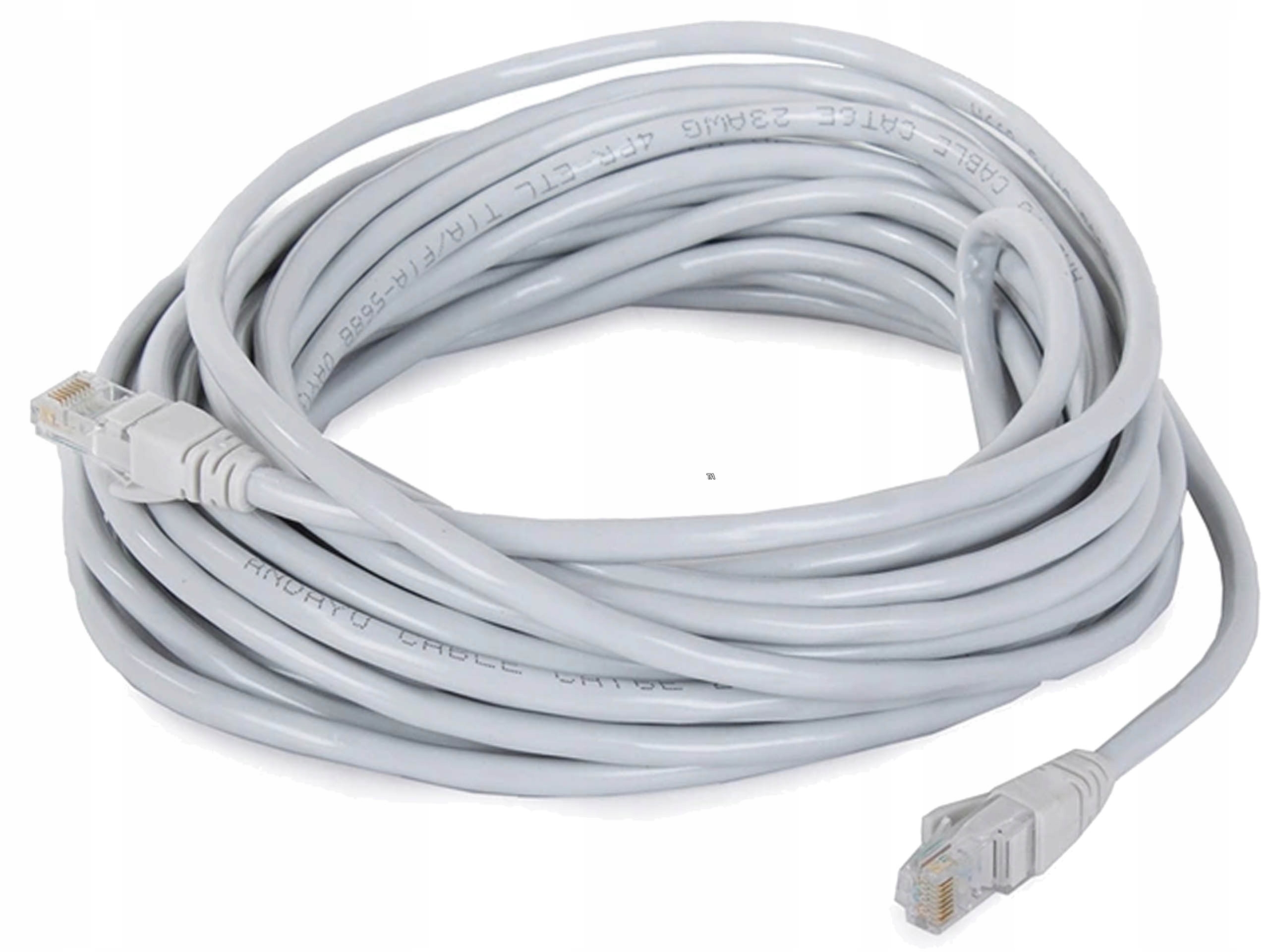 Cablu de retea, Zola®, LAN, mufe Rj 45, gri, lungime 20 m - eMAG.ro