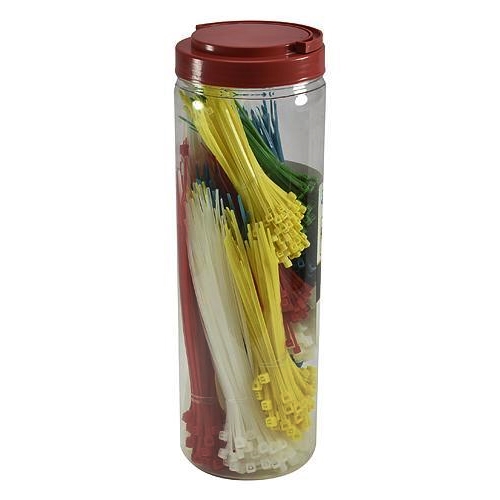 Suruburi, dibluri si accesorii prindere - Set coliere plastic multicolore,1000 buc - diferite dimensiuni