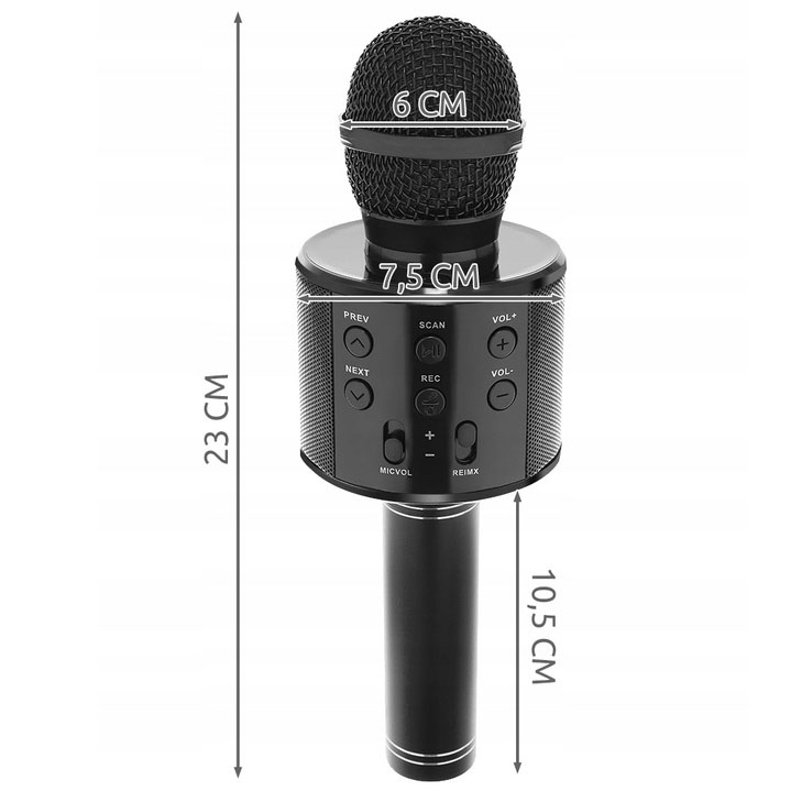 Jane Austen Baron Nevertheless Microfon karaoke cu boxa, Zola®, Bluetooth, negru, banda de frecventa 100  Hz - 10 kHz - eMAG.ro