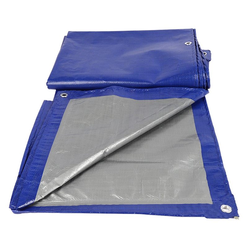 Sere si solarii - Prelata impermeabila, 2x2m, densitate 140g/mﾲ, inele de prindere, albastru/gri