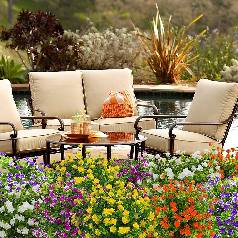 5 buchete Flori artificiale, rezistente la UV, plastic, Multicolor 2 30026854