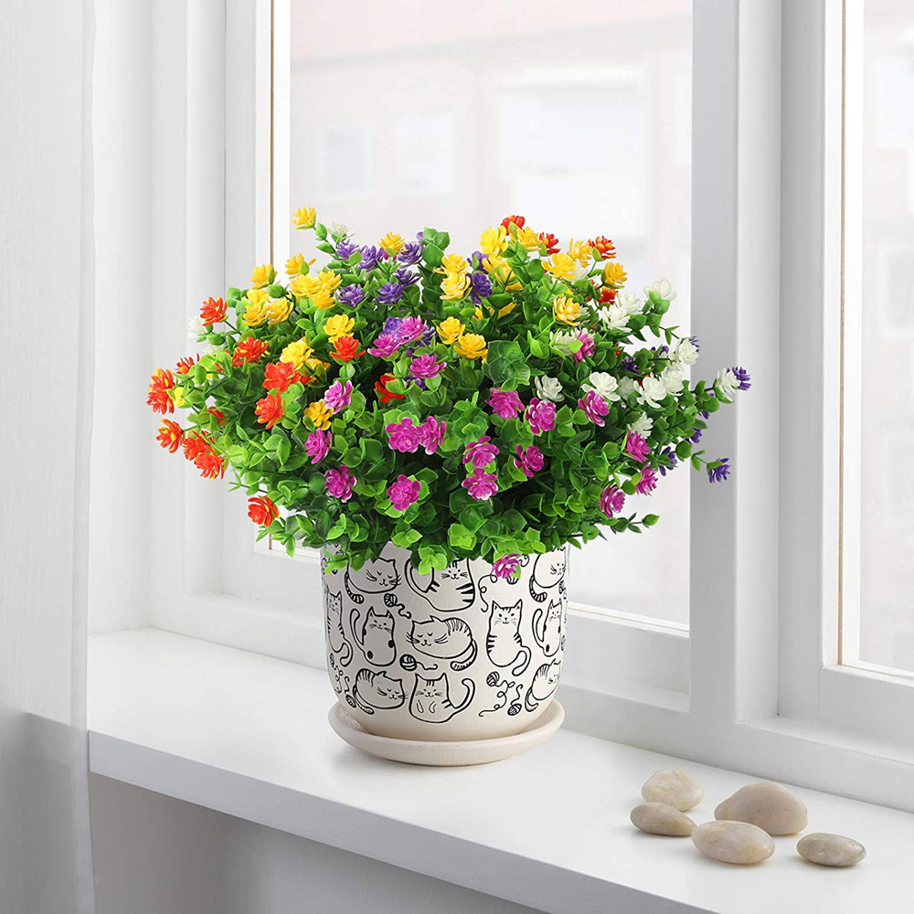 5 buchete Flori artificiale, rezistente la UV, plastic, Multicolor 3 30026856